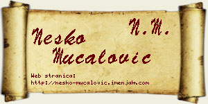 Neško Mučalović vizit kartica